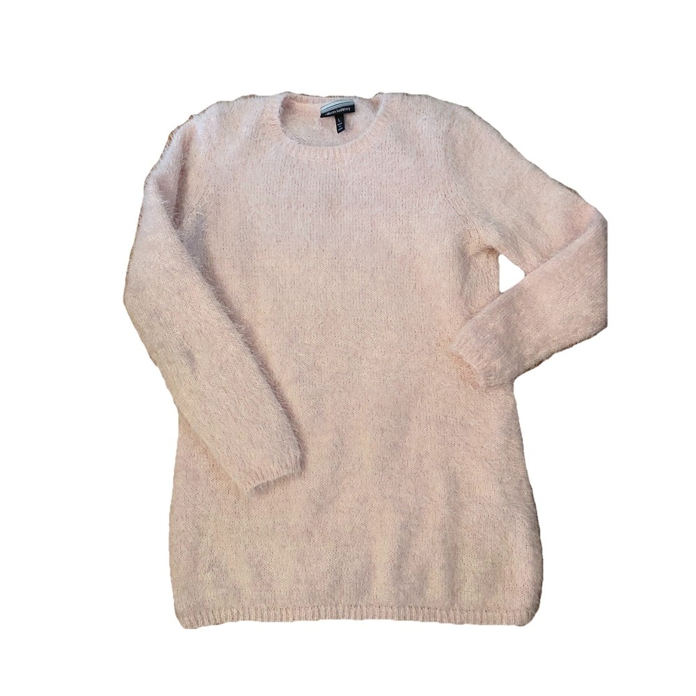 Allison Brittney Sweater Womens Large Pink Knit Long Sleeve cozy